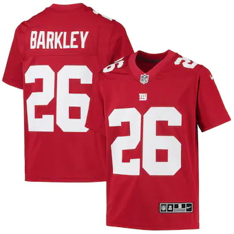 youth nike saquon barkley red new york giants inverted team